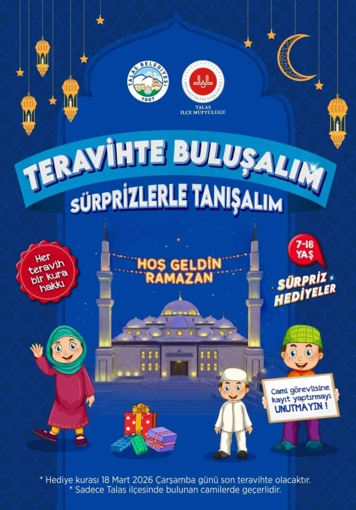Talas&rsquo;ta Ramazan akşamları &ccedil;ocukların neşesiyle şenlenecek
