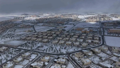 Tarihi Hasankeyf&rsquo;te kar manzaraları
