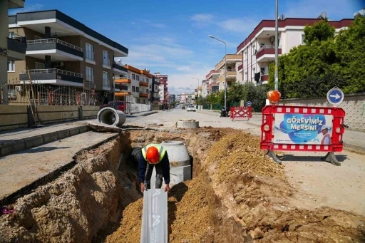 Tarsus&rsquo;ta yağmursuyu hattı &ccedil;alışmaları tamamlandı
