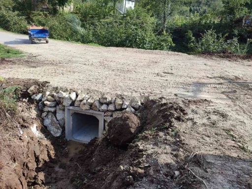 Taşkın  riskine karşı kutu menfez çalışması
