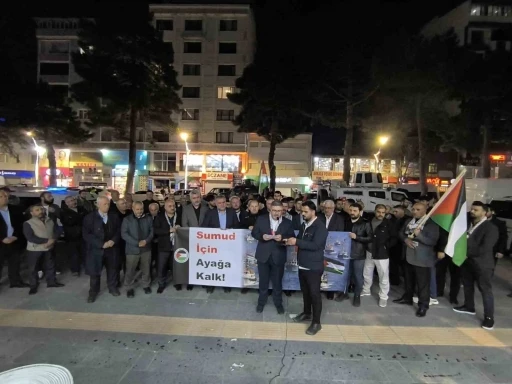 Tatvan&rsquo;da Sumud Filosu&rsquo;na destek eylemi
