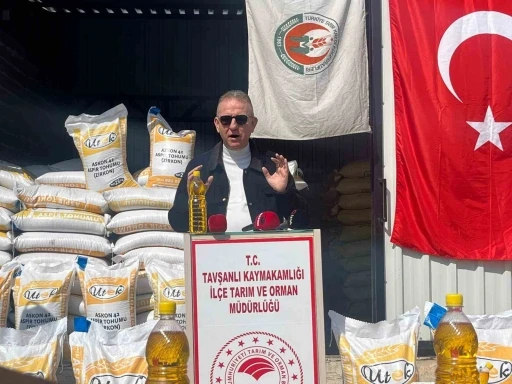 Tavşanlı&rsquo;da 114 &ccedil;ift&ccedil;iye y&uuml;zde 75 hibeli Aspir tohum desteği
