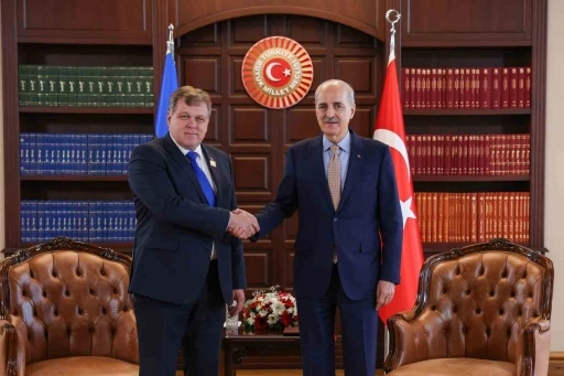 TBMM Başkanı Kurtulmuş, Estonya Parlamentosu Başkanı Hussar ile g&ouml;r&uuml;şt&uuml;
