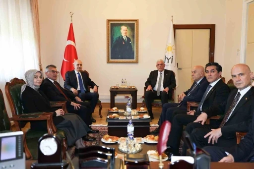 TBMM Başkanı Kurtulmuş, İYİ Parti Lideri Dervişoğlu’nu ziyaret etti
