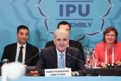 TBMM Başkanı Numan Kurtulmuş: "Adaletsizliğe ve &ccedil;atışmalara karşı sesimizi y&uuml;kseltmek gelecek nesillere karşı sorumluluğumuzdur"

