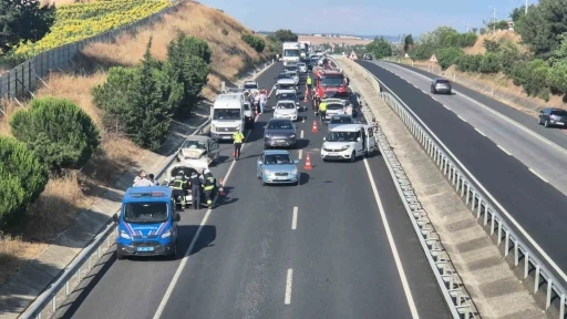 Tekirdağ&rsquo;da 7 aracın karıştığı zincirleme kaza: 1 yaralı
