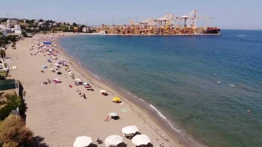 Tekirdağ’da bayramda plajlar doldu taştı
