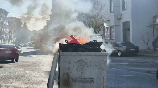 Tekirdağ&rsquo;da &ccedil;&ouml;p konteynerinde yangın paniği
