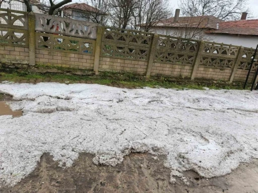 Tekirdağ&rsquo;da dolu yağışı
