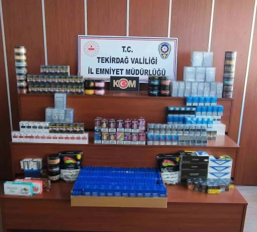 Tekirdağ’da kaçakçılık operasyonunda çok sayıda ürün ele geçirildi
