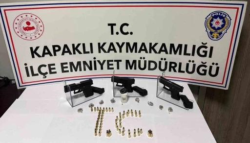Tekirdağ’da ruhsatsız tabanca ele geçirildi
