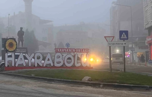 Tekirdağ&rsquo;da yoğun sis etkili oldu
