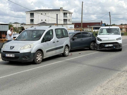 Tekirdağ&rsquo;da zincirleme kaza kamerada
