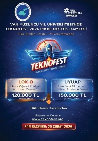 TEKNOFEST 2026 yolunda Van YY&Uuml;&rsquo;den &ouml;ğrenci ve akademisyenlere &ouml;nemli destek
