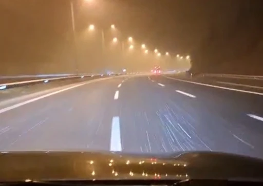 TEM’in Bolu geçişinde tipi şeklinde kar yağışı
