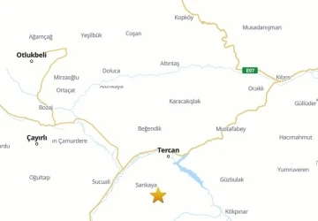 Tercan’da 2.9 büyüklüğünde deprem
