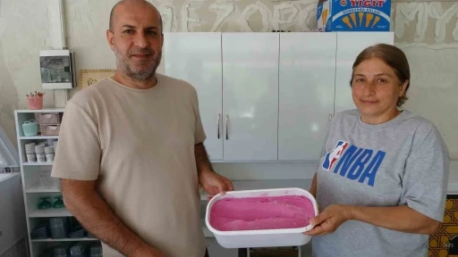 Tescilli Mor Reyhan bu kez dondurma oldu
