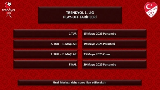 TFF, 2024-2025 sezonu play-off tarihlerini açıkladı
