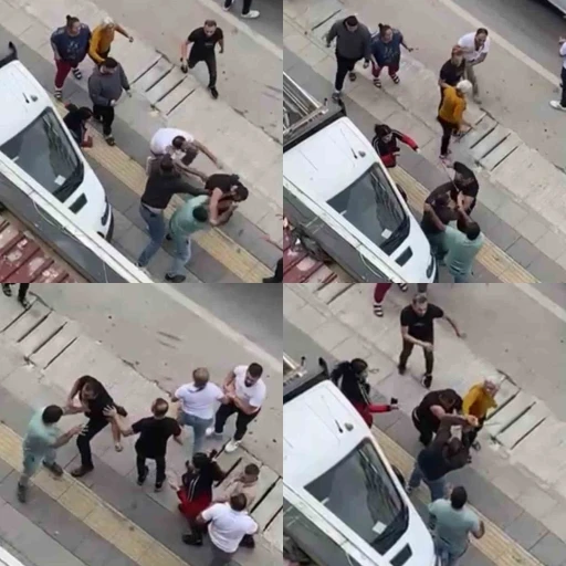 Trafikte tartışma yumruklu kavgaya dönüştü
