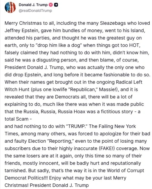 Trump&rsquo;tan Demokratlara Epstein uyarısı: "&Ccedil;oğu masum bir&ccedil;ok arkadaşlarının itibarı zedelenecek"
