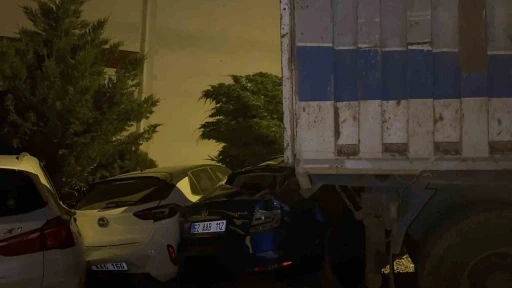 Tunceli’de park halinde freni patlayan kamyon, 5 araca zarar verdi
