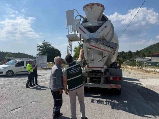 Turizm merkezlerinde beton mikserlere sıkı takip