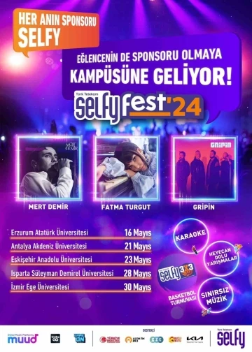 Türk Telekom’un gençlik markası Selfy ile kampüslerde festival başlıyor
