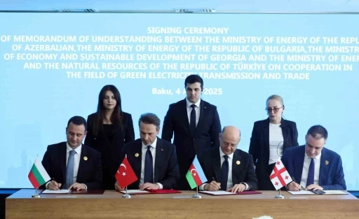Türkiye, Azerbaycan, Gürcistan ve Bulgaristan Yeşil Elektrik İletimi ve Ticareti alanında anlaşma imzaladı
