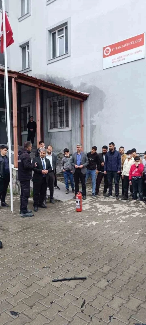 Tutak’ta yangın tatbikatı
