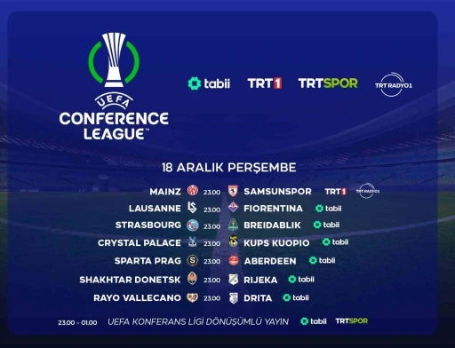 UEFA Konferans Ligi ma&ccedil;ları TRT ve tabii&rsquo;de
