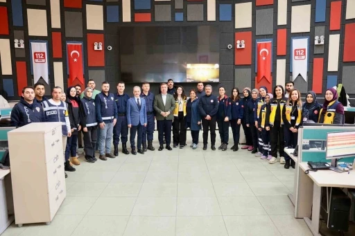 Vali Aydoğdu&rsquo;dan 112 Acil &Ccedil;ağrı Merkezi&rsquo;ne ziyaret
