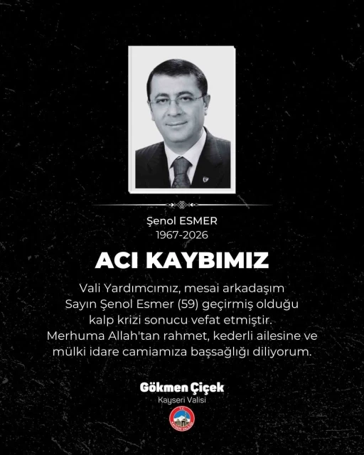 Vali &Ccedil;i&ccedil;ek&rsquo;ten Vali Yardımcısı Şenol Esmer&rsquo;in &ouml;l&uuml;m&uuml;yle ilgili a&ccedil;ıklama
