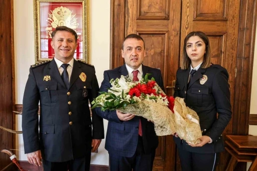 Vali S&ouml;zer, Polis Haftası dolayısıyla teşkilat mensuplarını kabul etti
