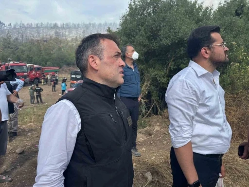 Vali Sözer, Vezirhan’daki orman yangını yerinde takip ediyor
