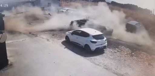 Vincin devrildiği anlar kamerada: Facia teğet geçti
