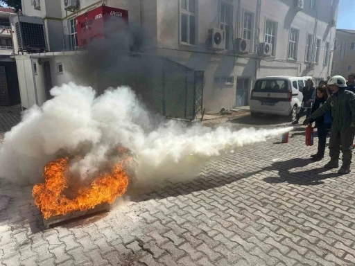 Vize&rsquo;de yangın ve tahliye tatbikatı
