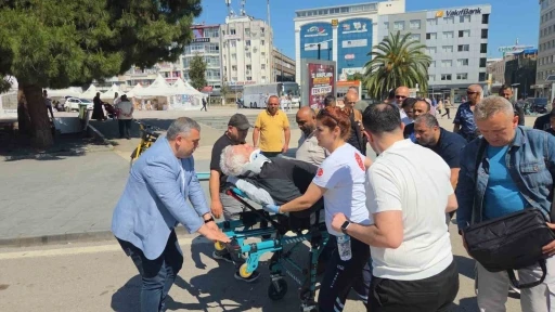 Yaya ge&ccedil;idinden ge&ccedil;en vatandaşa otomobil &ccedil;arptı: 1 yaralı
