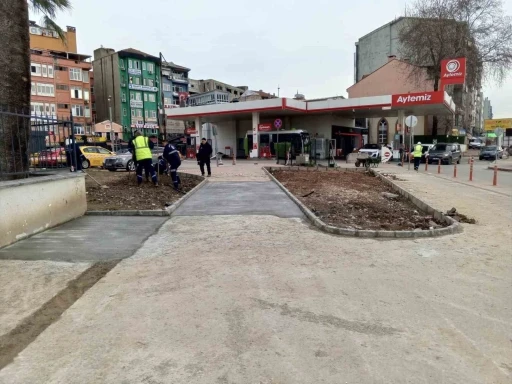 Yaya trafiğinde konforlu hale getiriliyor

