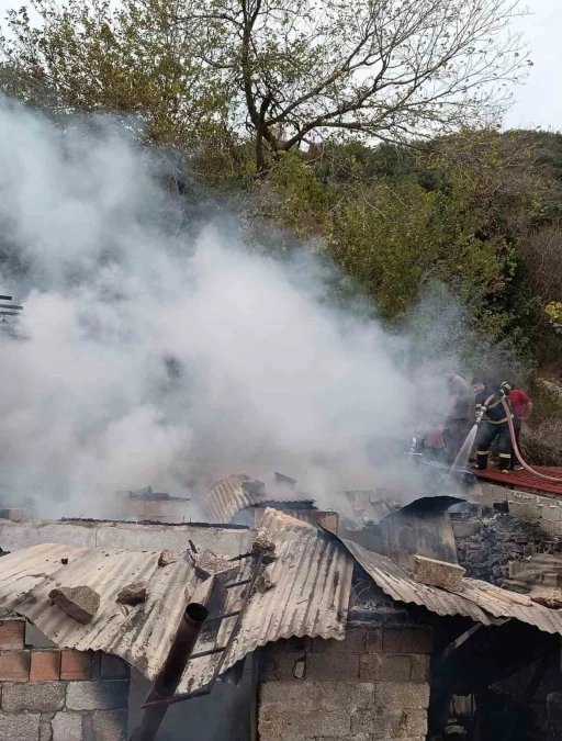 Yayladağı’nda metruk ev yangını
