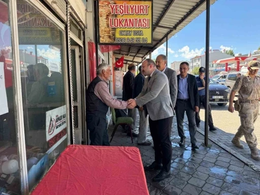 Yeni Kaymakam G&uuml;ven&ccedil;&rsquo;ten Arpa&ccedil;ay&rsquo;da esnafla ilk buluşma
