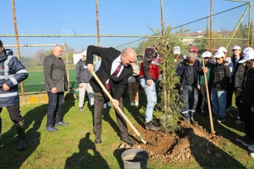 Yeşil D&uuml;zce&rsquo;de fidanlar toprakla buluştu
