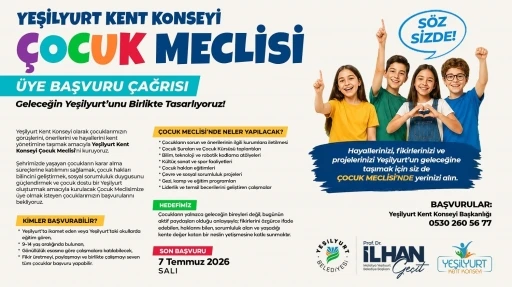 Yeşilyurt Kent Konseyi&rsquo;nde &ccedil;ocuk meclisi kuruluyor
