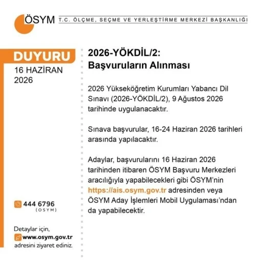 Y&Ouml;KDİL başvuruları başladı
