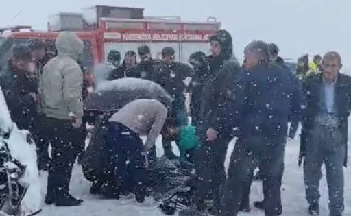 Y&uuml;ksekova&rsquo;da kamyonetler &ccedil;arpıştı: 8 yaralı
