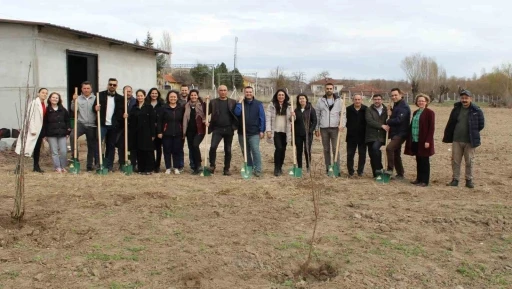 Yükümlüler 10 çeşit 250 meyve fidanı toprakla buluşturdu
