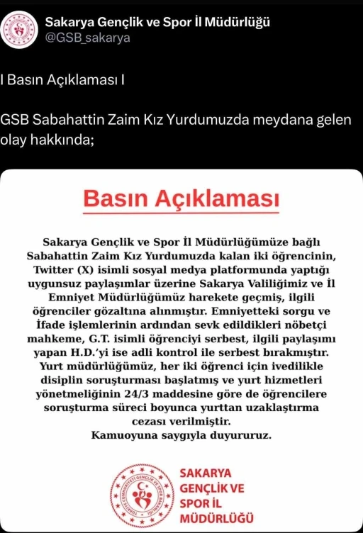 Yurtta pornografik film açıp sosyal medyada paylaşan 2 kız yurttan uzaklaştırıldı
