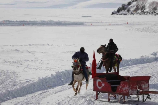 Y&uuml;zeyi buz tutan &Ccedil;ıldır G&ouml;l&uuml; misafirlerini ağırlamaya başladı
