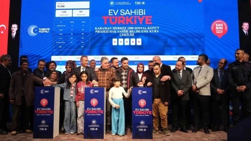 Y&uuml;zyılın Konut Projesi&rsquo;nde Karaman&rsquo;da bin 550 hak sahibi kura ile belirlendi
