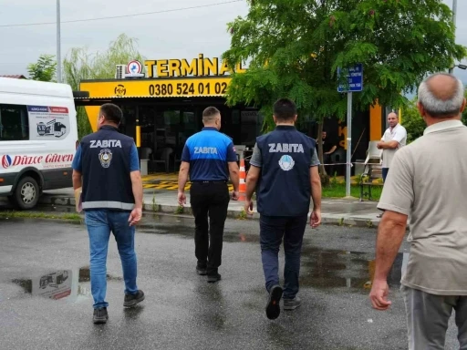 Zabıta ve il sağlıktan terminalde denetim
