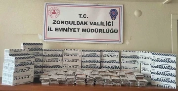 Zonguldak’ta 24 bin adet makaron ele geçirildi
